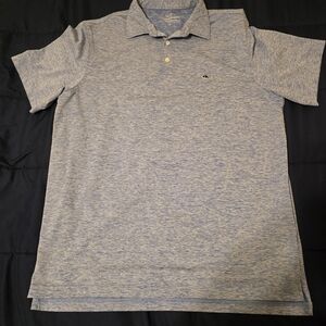 Vineyard Vines Heathered Blue Polo Shirt